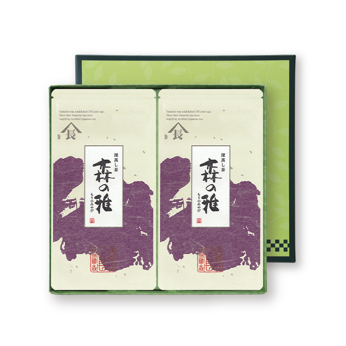 深蒸し茶2枚箱入　森の雅