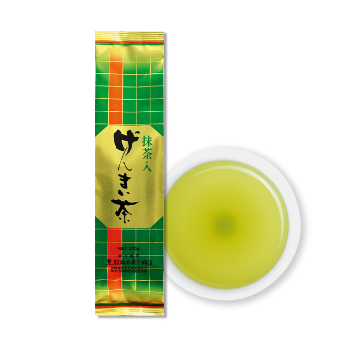 国産うるち米を使った　抹茶入り玄米茶