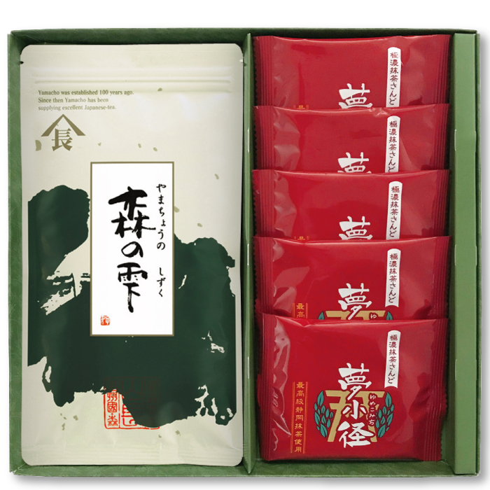 深蒸し茶箱入　森の雫・抹茶さんど夢小径