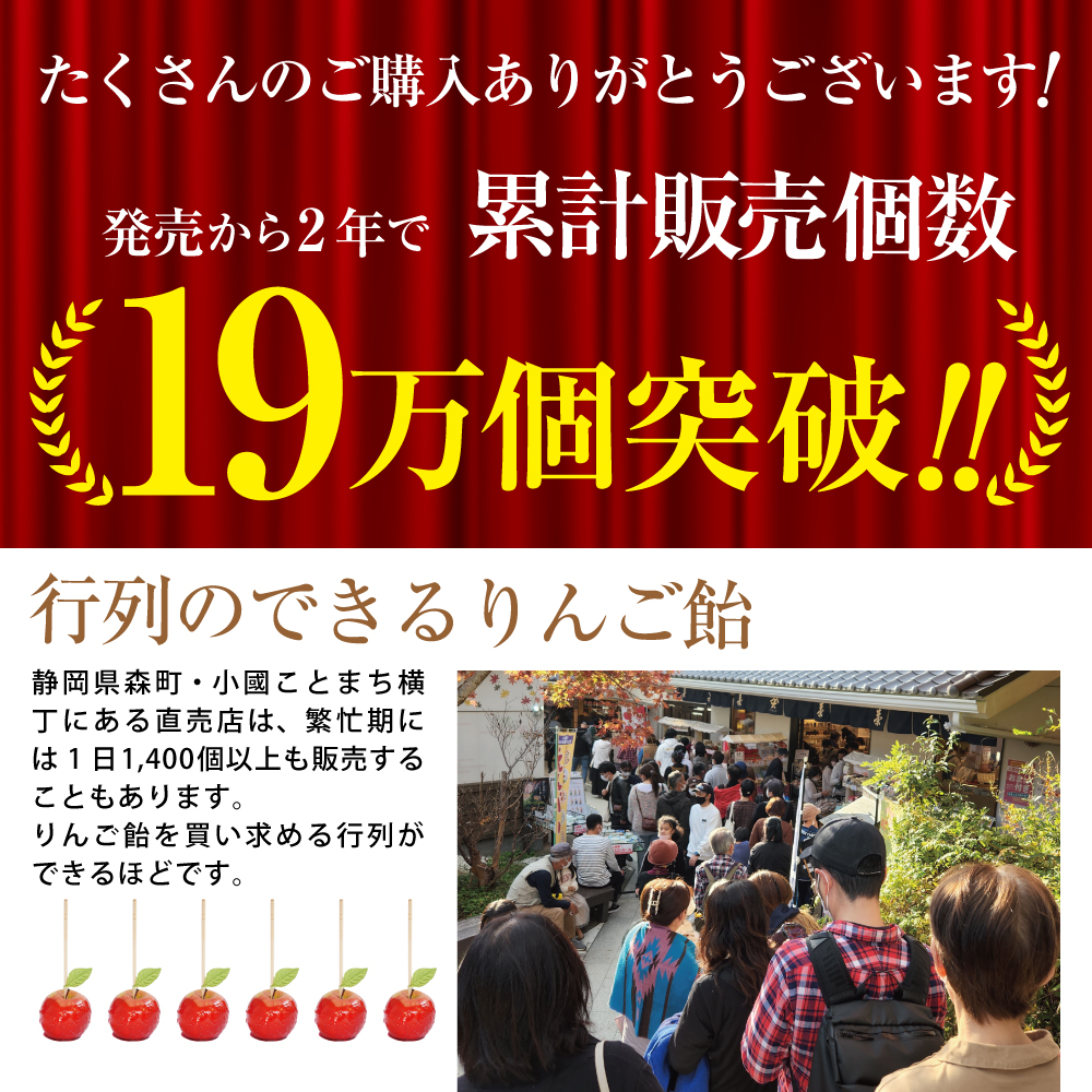 えらべる10セット 真っ赤なはちみつりんご飴