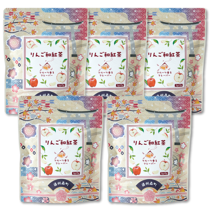 りんご和紅茶 紐付きティーバッグ