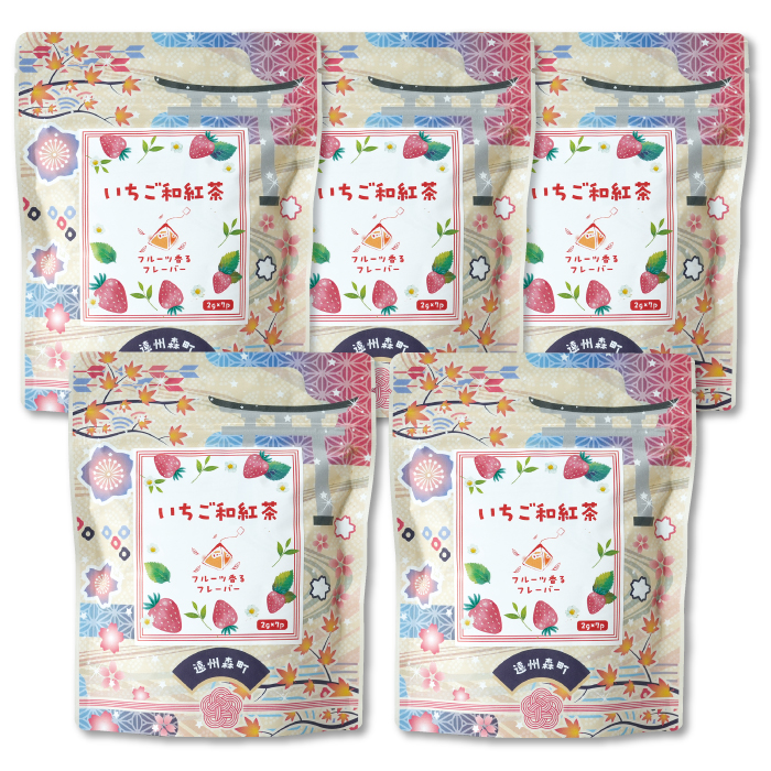 いちご和紅茶 紐付きティーバッグ