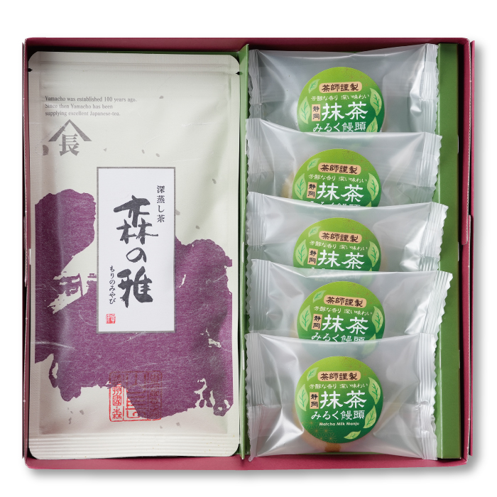 深蒸し茶箱入　森の雅・みるく饅頭